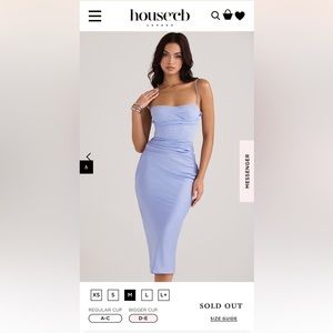 House of CB “TEIA” SKY DRAPED CORSET MIDI DRESS
